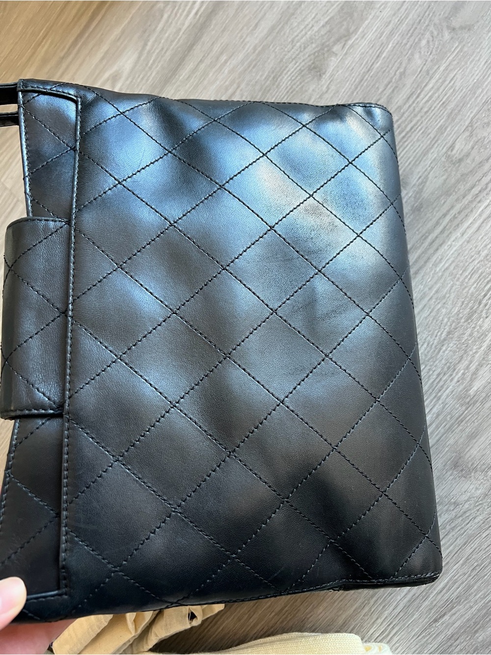 CHANEL Black Quilted Lambskin Shoulder Bag with Gold CC Hardware - Picture 13 of 14